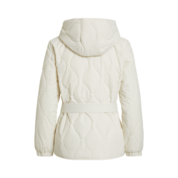 ローレン ラルフ ローレン LAUREN RALPH LAUREN ベルテッド オニオンキルテッド フーデッド コート （101ナチュラル） ベルテッド オニオンキルテッド フーデッド コート | ラルフ