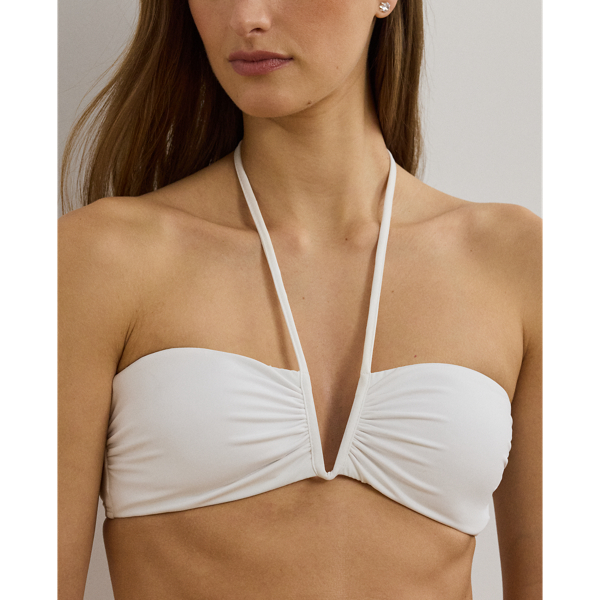 Shirred Bandeau Bikini Top
