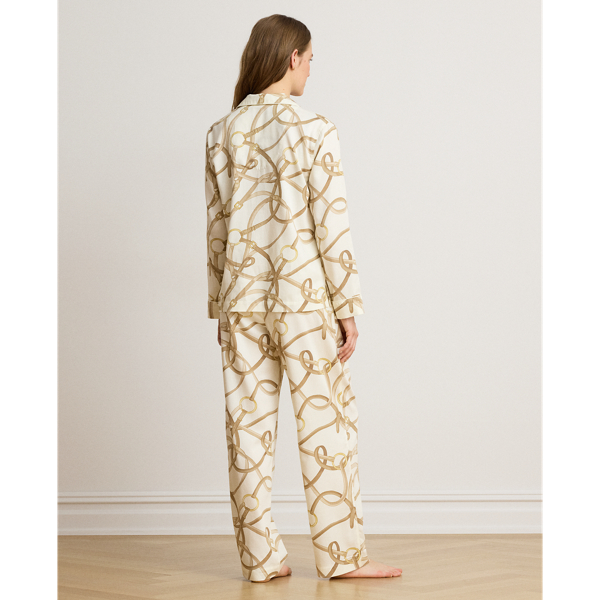 Belting-Print Sateen Sleep Set