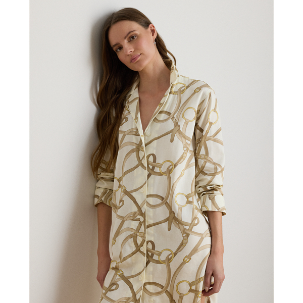 Chemise de nuit &agrave; motif brides satinette