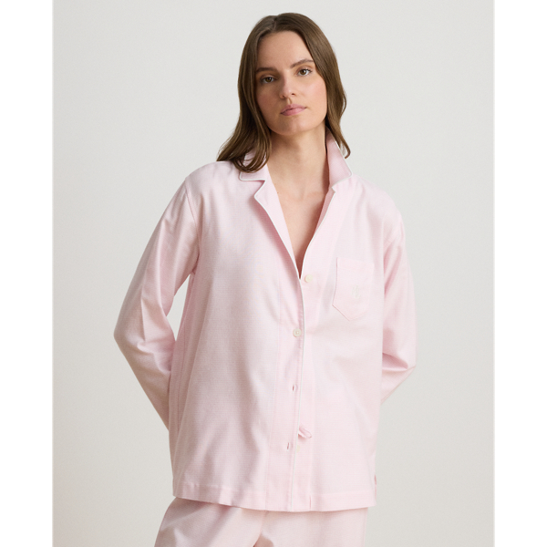 Houndstooth Brushed Twill Sleep Set