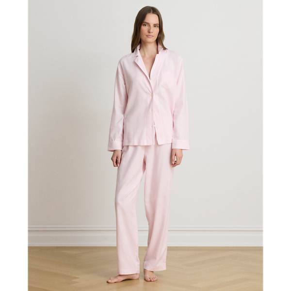 Houndstooth Brushed Twill Sleep Set