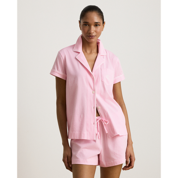 Striped Cotton Jersey Boxer Sleep Set