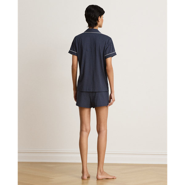 Pyjama short en jersey de coton &agrave; pois
