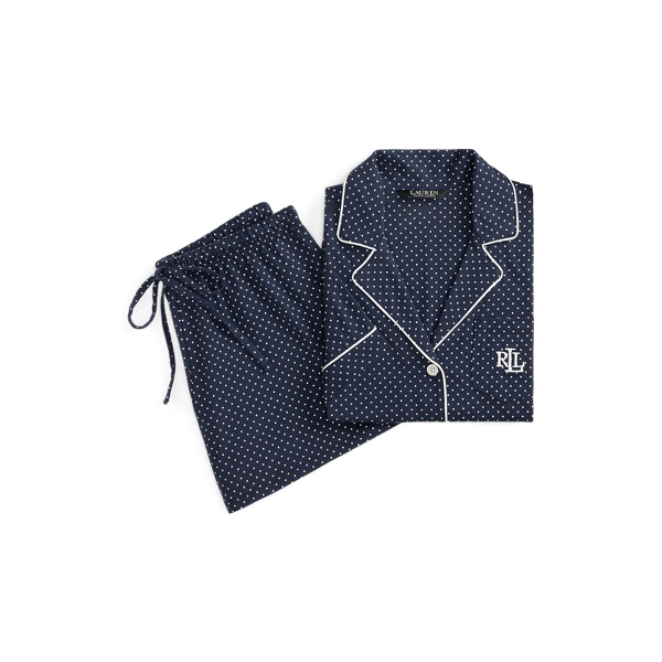 Pyjama short en jersey de coton &agrave; pois