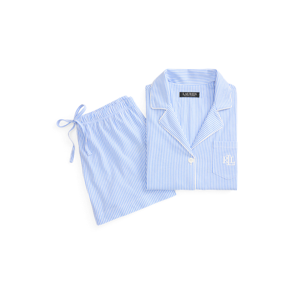 Kurzer Jersey-Pyjama mit Karomuster