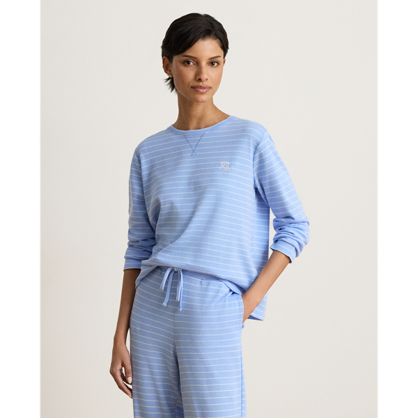 Pyjama jogger en interlock ray&eacute;
