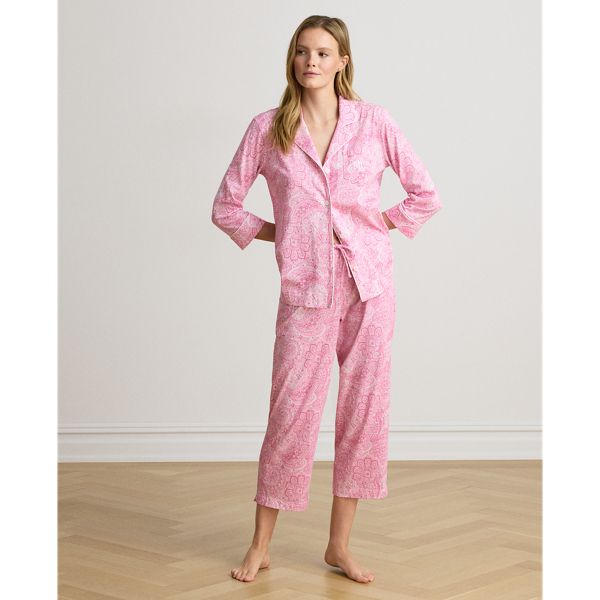 Pyjama capri &agrave; motif cachemire