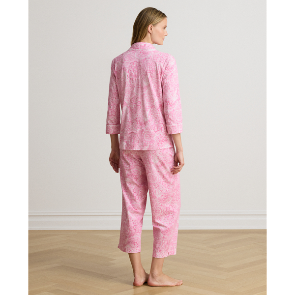 Pyjama capri &agrave; motif cachemire