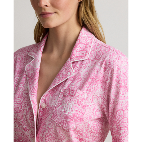 Pyjama capri &agrave; motif cachemire