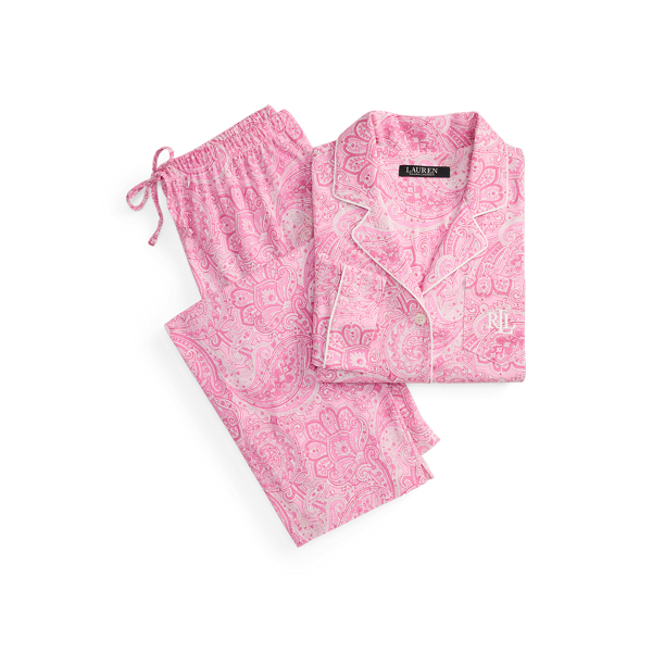 Pyjama capri &agrave; motif cachemire