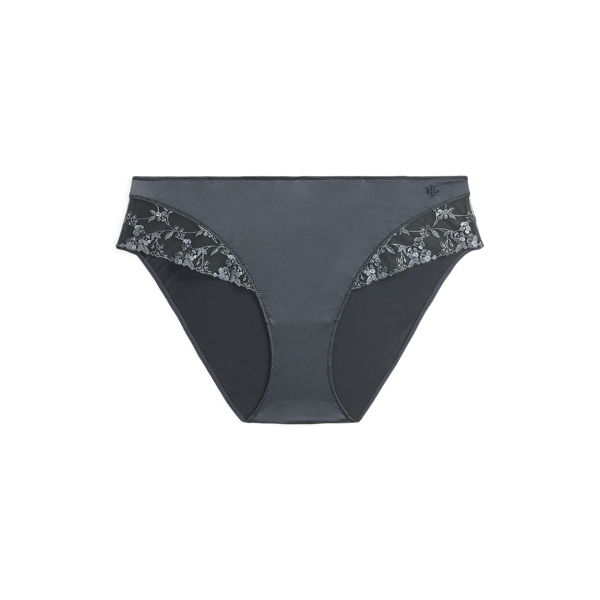 Broderade korta trosor i mesh & satin