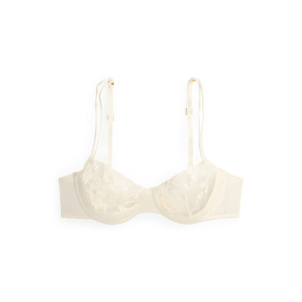 Soutien-gorge brod&eacute; en piqu&eacute; et satin