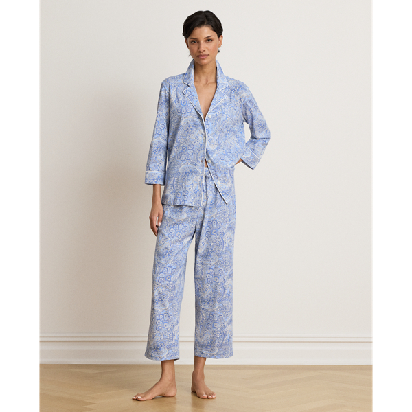 Pyjama capri &agrave; motif cachemire