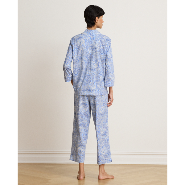 Pyjama capri &agrave; motif cachemire