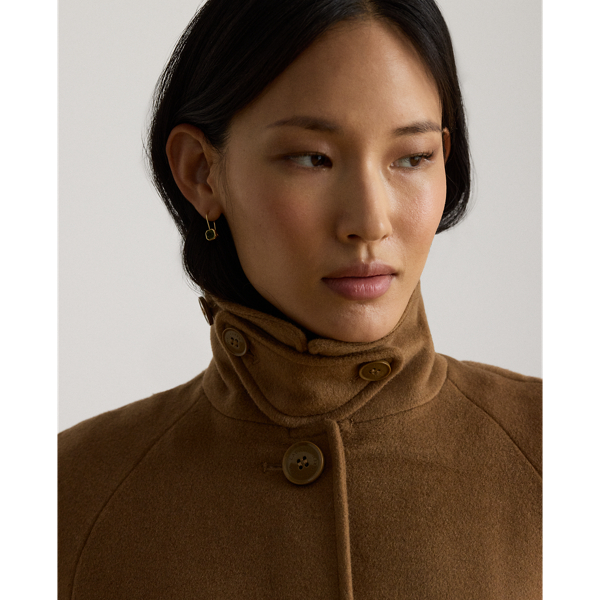 Belted Wool-Blend Trench Coat