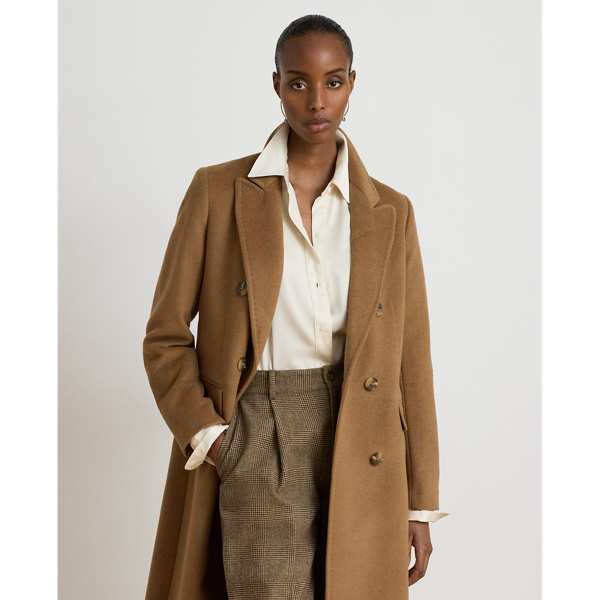 New Vicuna Double-Breasted Wool-Blend Coat Lauren 4