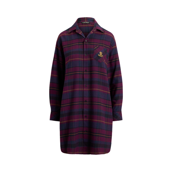 Plaid Brushed Twill Sleep Shirt