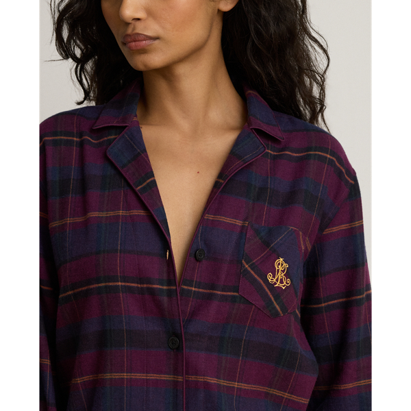 Pigiama scozzese in twill spazzolato