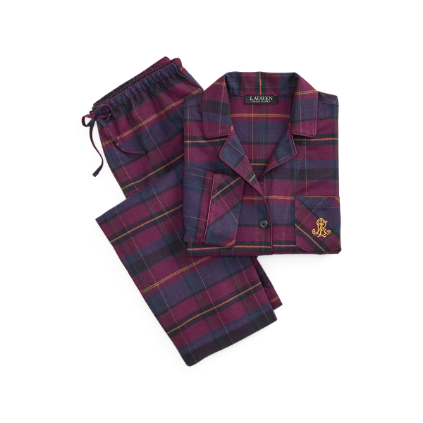 Pigiama scozzese in twill spazzolato