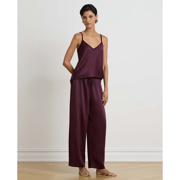 Wine Satin Sleep Set Lauren 1