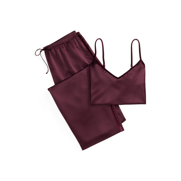 Wine Satin Sleep Set Lauren 2