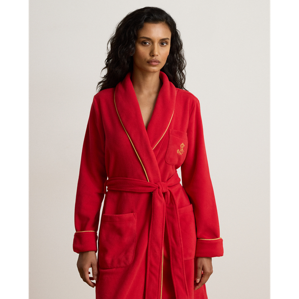 Microfleece Long Shawl-Collar Robe