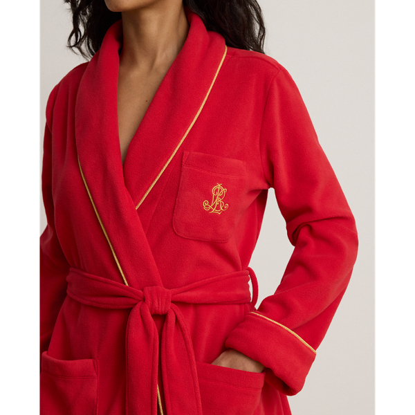 Microfleece Long Shawl-Collar Robe