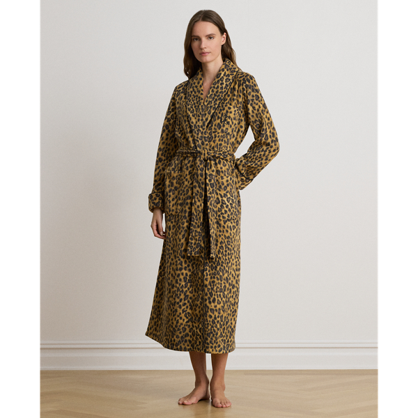 Microfleece Long Shawl-Collar Robe