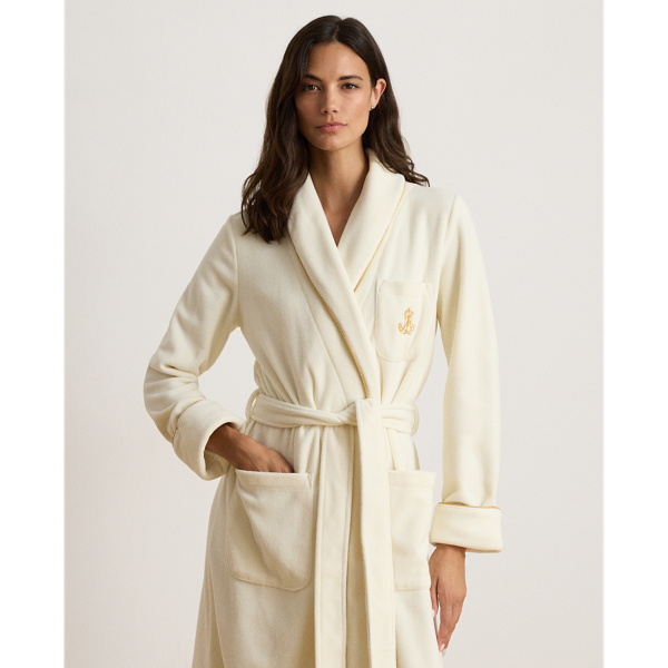 Microfleece Long Shawl-Collar Robe