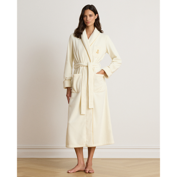Microfleece Long Shawl-Collar Robe
