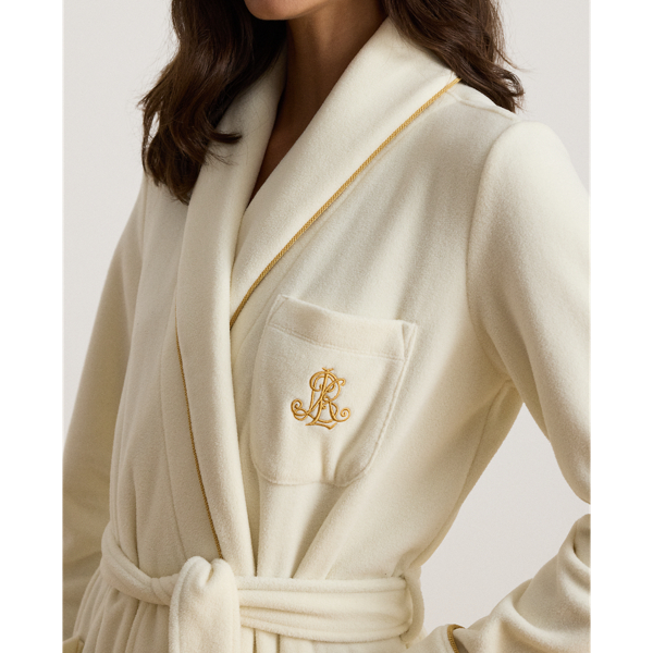 Microfleece Long Shawl-Collar Robe