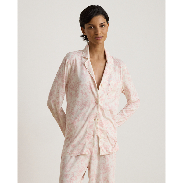 Floral Cotton-Blend Jersey Sleep Set