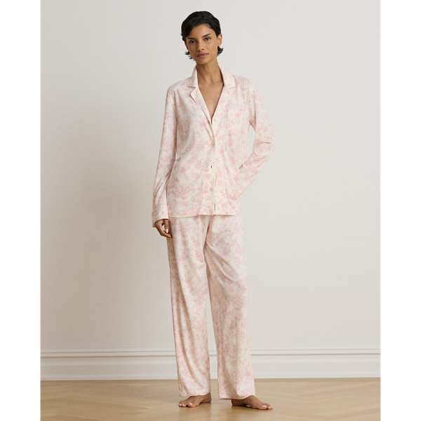 Floral Cotton-Blend Jersey Sleep Set