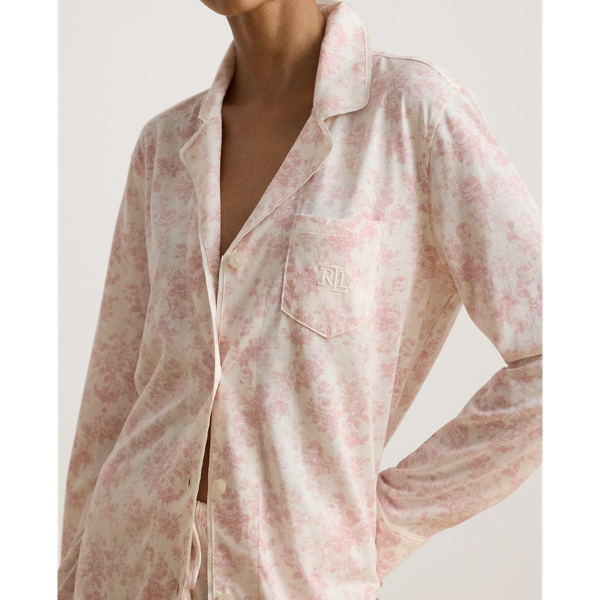 Floral Cotton-Blend Jersey Sleep Set