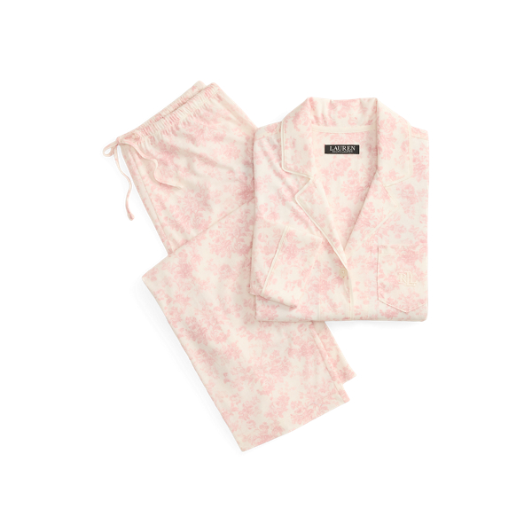 Floral Cotton-Blend Jersey Sleep Set