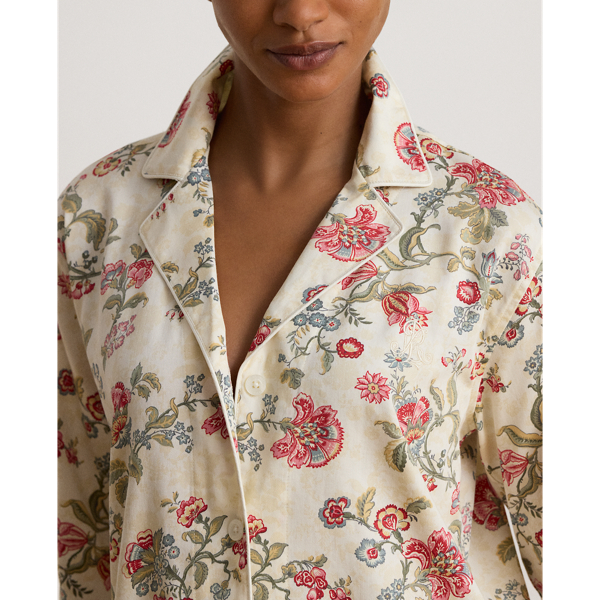 Floral Cotton-Blend Sateen Sleep Set