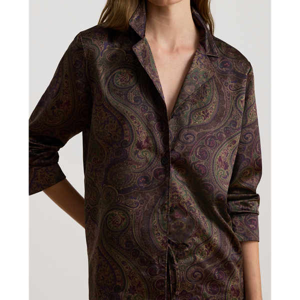 Paisley Satin Sleep Set