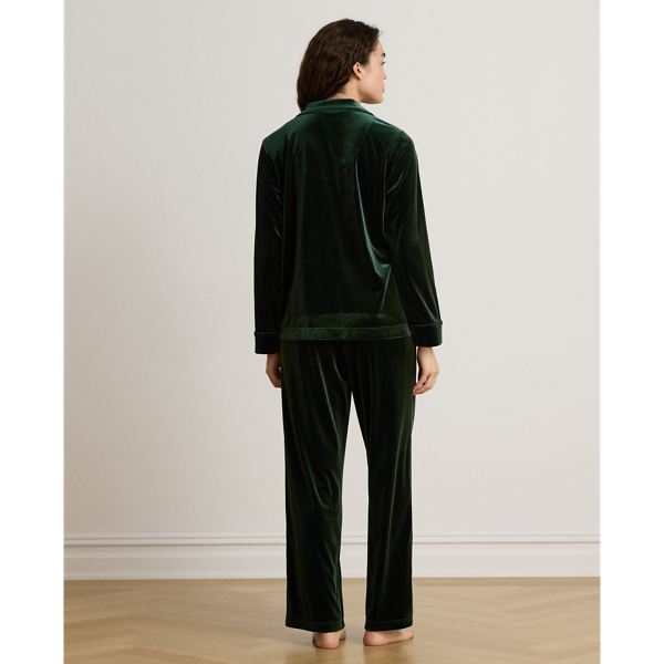 Green Velvet Sleep Set Lauren 4