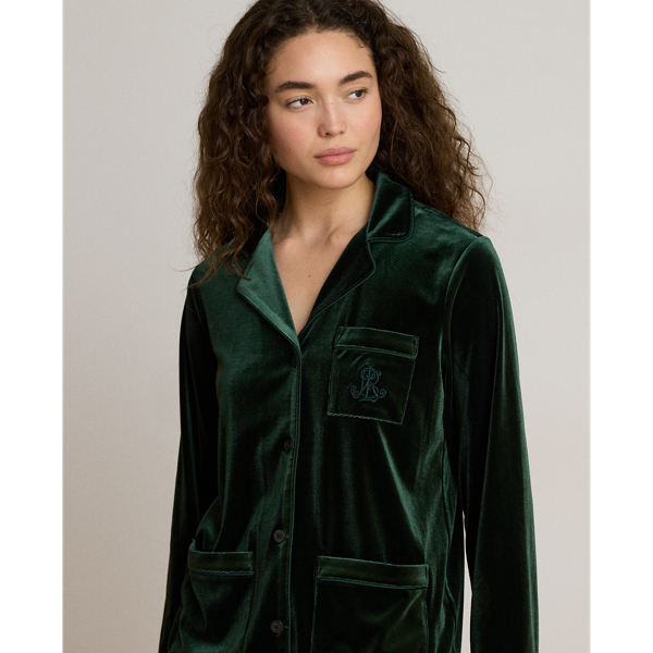 Green Velvet Sleep Set Lauren 5