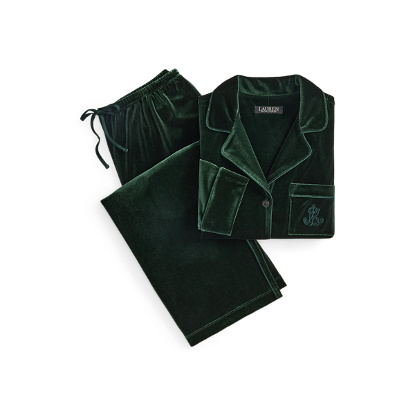 Green Velvet Sleep Set Lauren 2