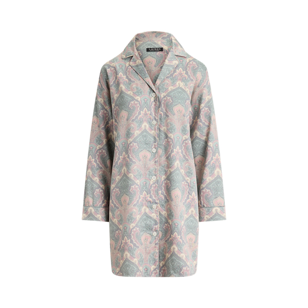 Paisley Cotton-Blend Sateen Sleep Shirt