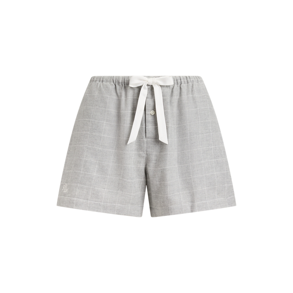 Windowpane Brushed Twill PJ Boxer Short