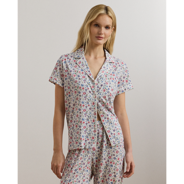 Ditsy Bouquet Floral Jersey Cropped Sleep Set Lauren 4