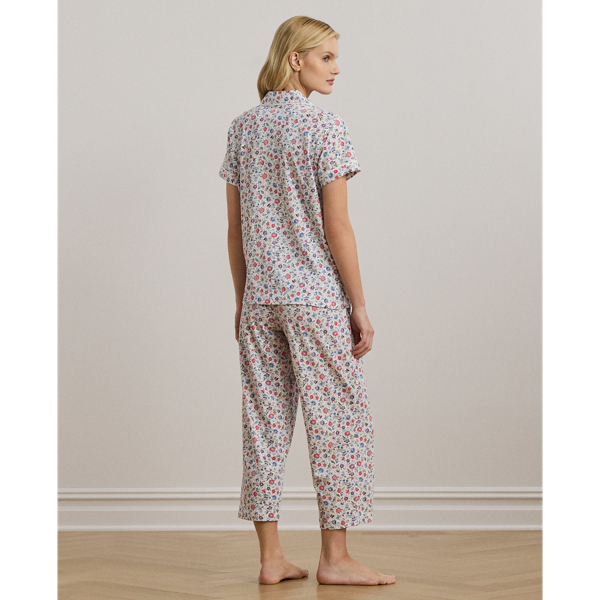 Ditsy Bouquet Floral Jersey Cropped Sleep Set Lauren 5