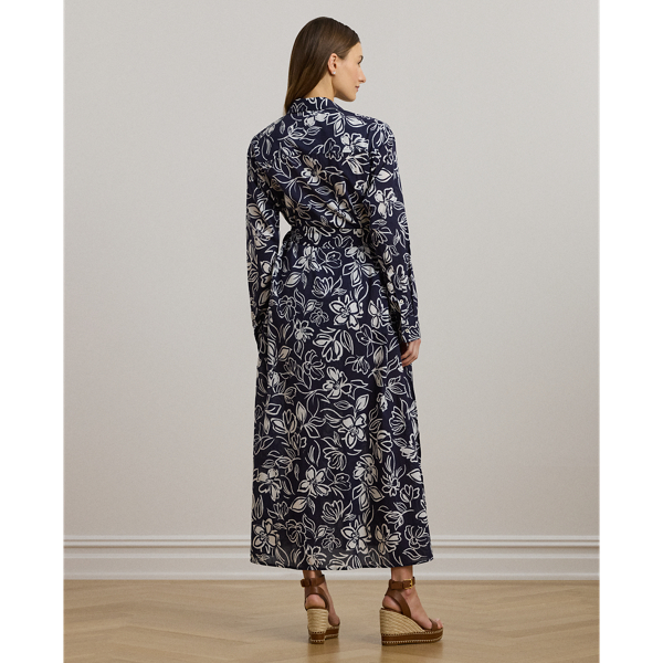 Floral Cotton Voile Shirtdress Cover-Up