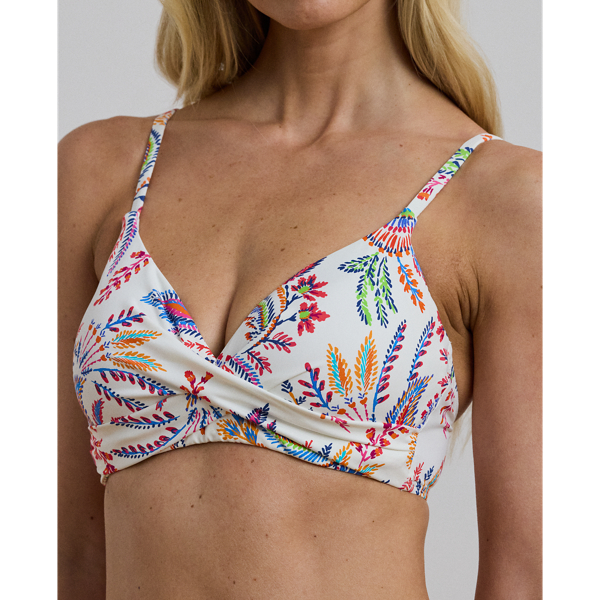 Floral Twist-Front Bikini Top