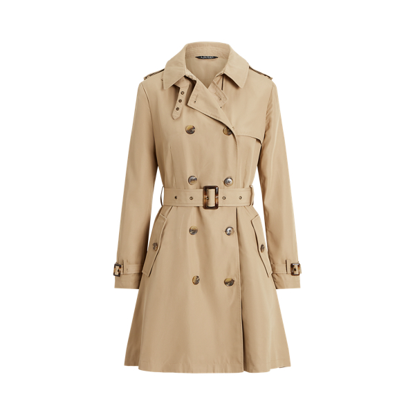 Zweireihiger Trenchcoat mit G&uuml;rtel