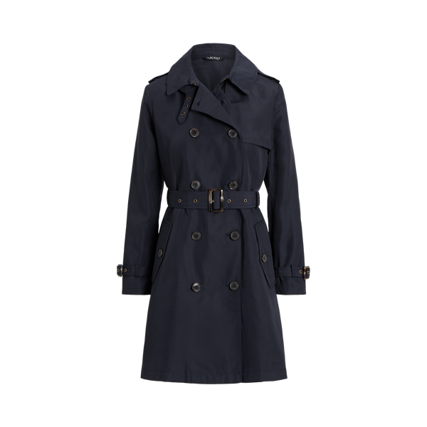 Zweireihiger Trenchcoat mit G&uuml;rtel