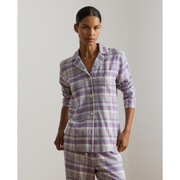 Karierter Twill-Pyjama mit Baumwolle Lauren in Multi kariert 1